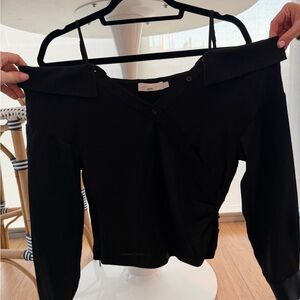 Jonathan simkhai Elegant Black Women's Off-Shoulder Top